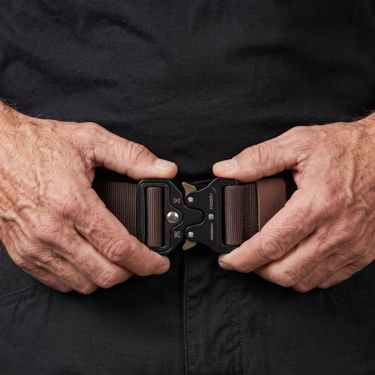 Men's Tactical EDC Belt with Heavy Duty Alloy Quick Release Buckle
