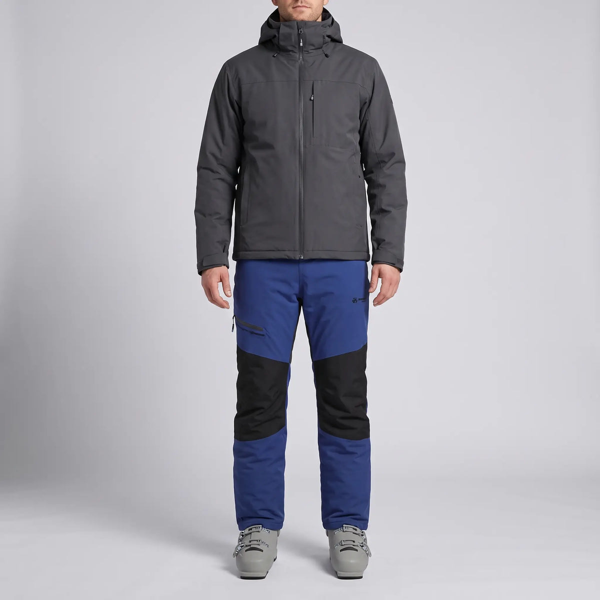 Men's Insulated Ski Pants with Detachable Suspenders and Reinforced Knees