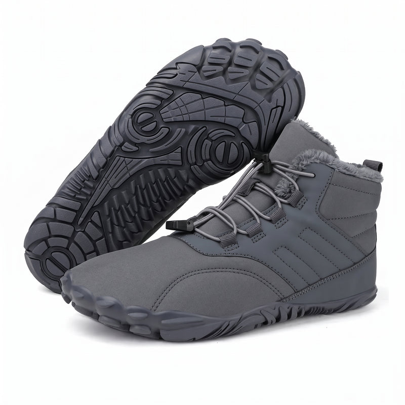 Unisex Water Resistant Winter Barefoot Boots with Fleece Lining and Wide Toe Box