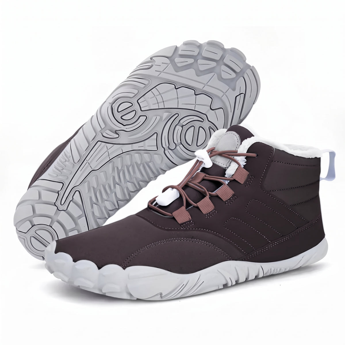 Unisex Water Resistant Winter Barefoot Boots with Fleece Lining and Wide Toe Box