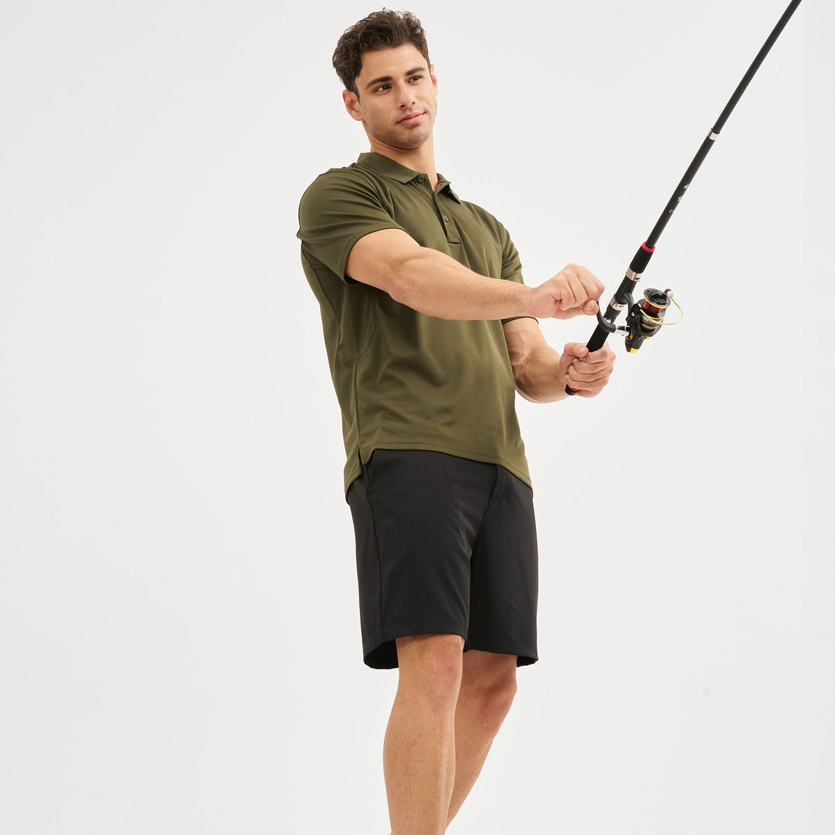 Men's Short Sleeve Quick Dry Performance Tactical Polo Shirt