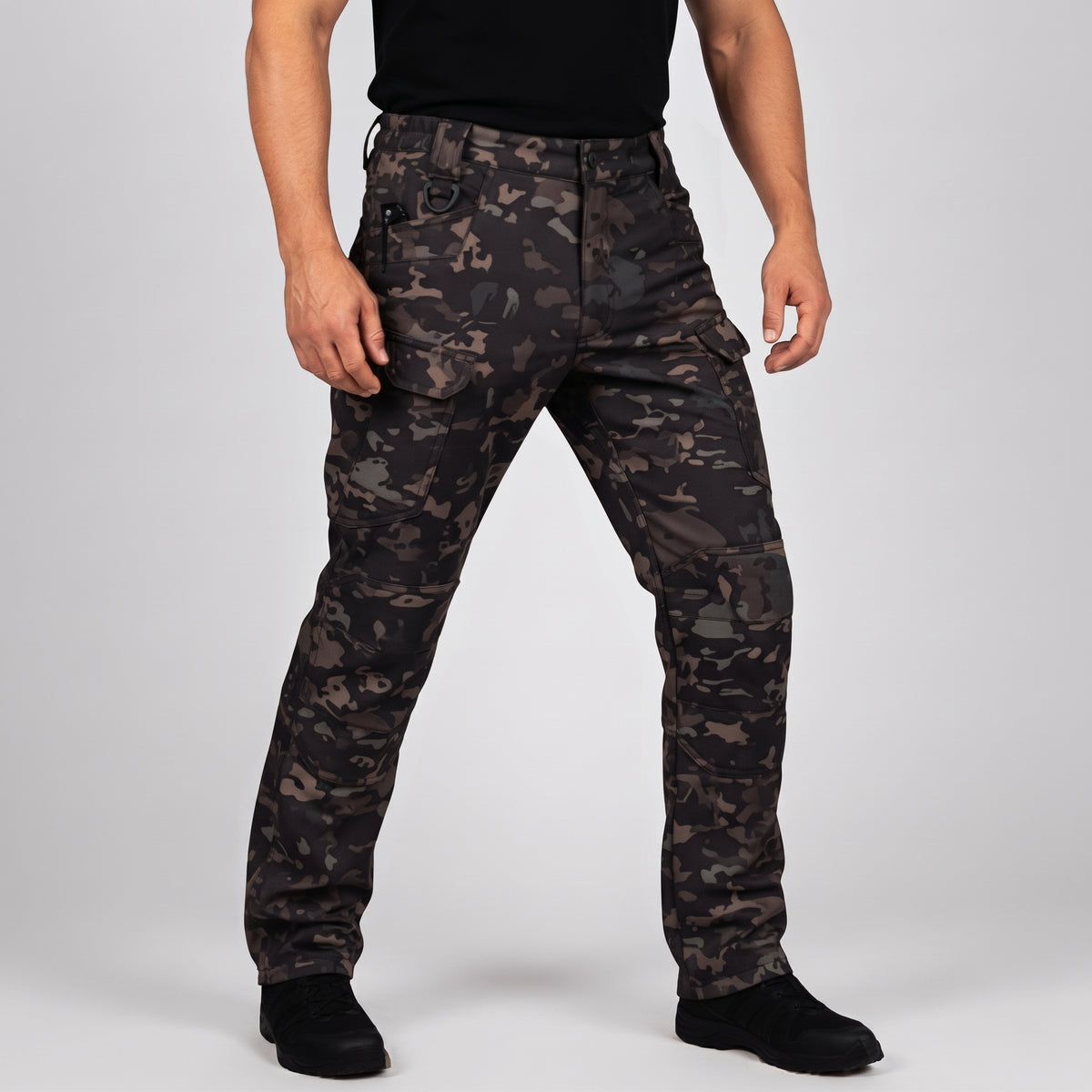 Men’s Camouflage Waterproof Tactical Pants with Fleece Lining