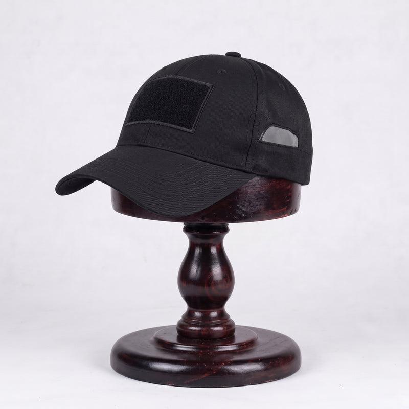 Men's Mesh Back Baseball Cap with Front Velcro Patch Panel
