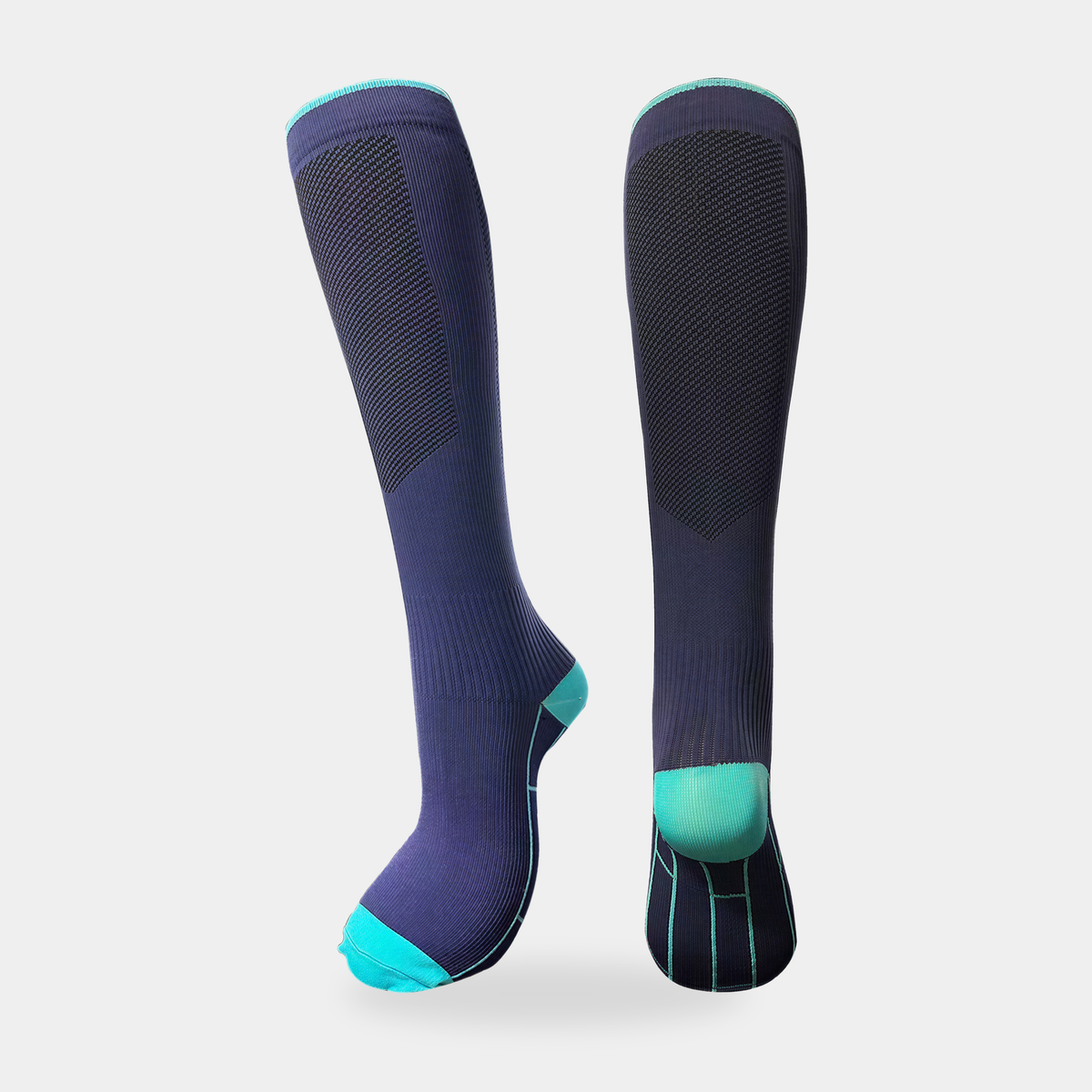 Men's Knee High Running Socks with Diamond Mesh Ventilation