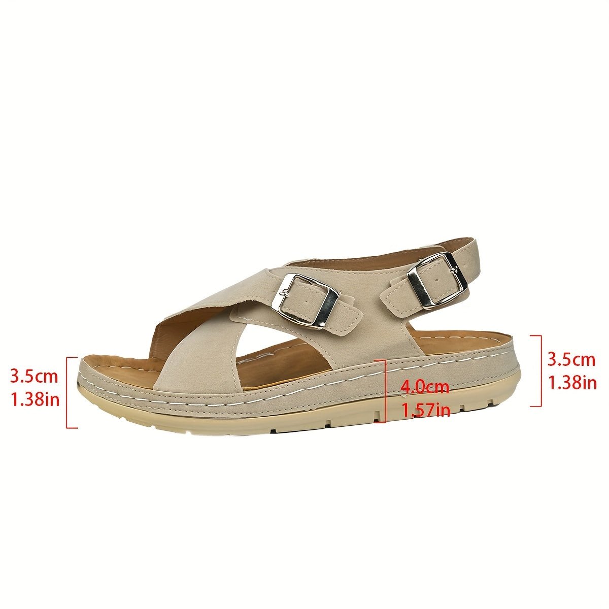 Women's Orthopedic Sandals | Platform Buckle Comfort Sandals