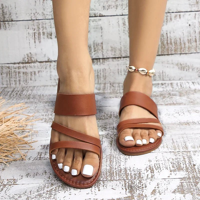 Women's Slide Sandals | Open-Toe Summer Slip-On Sandals