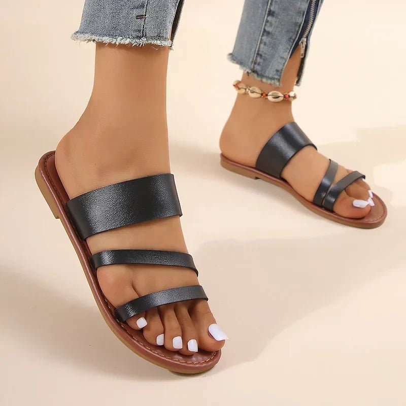 Women's Slide Sandals | Open-Toe Summer Slip-On Sandals