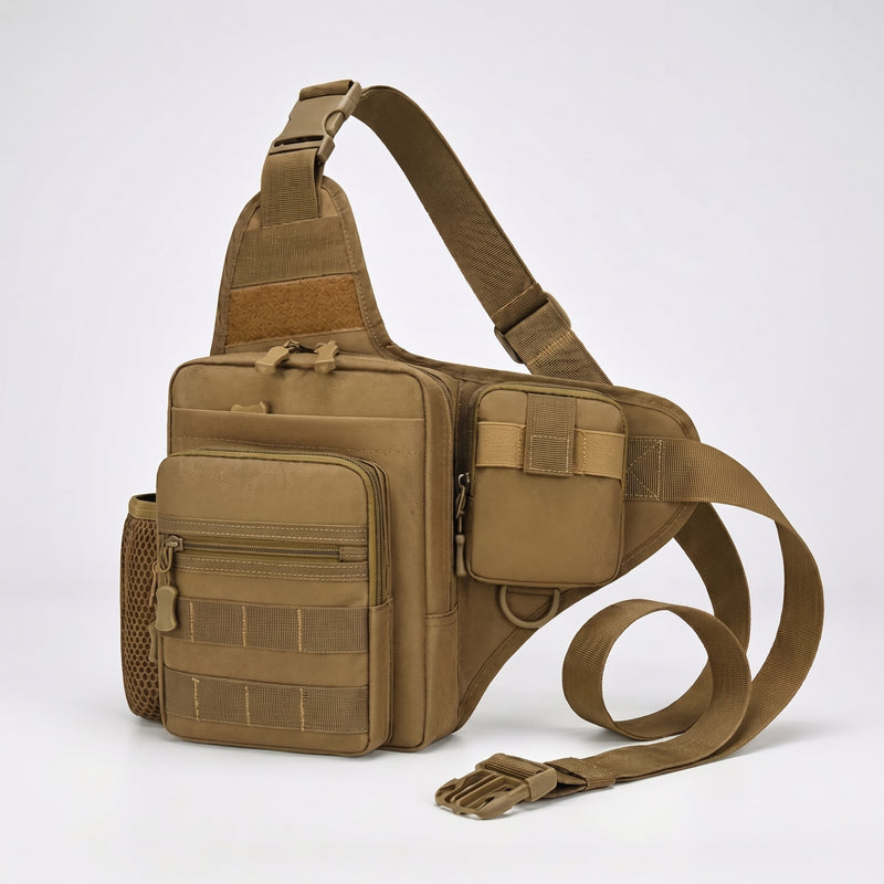 Men’s Camouflage Tactical Crossbody Sling Bag with Multiple Pockets