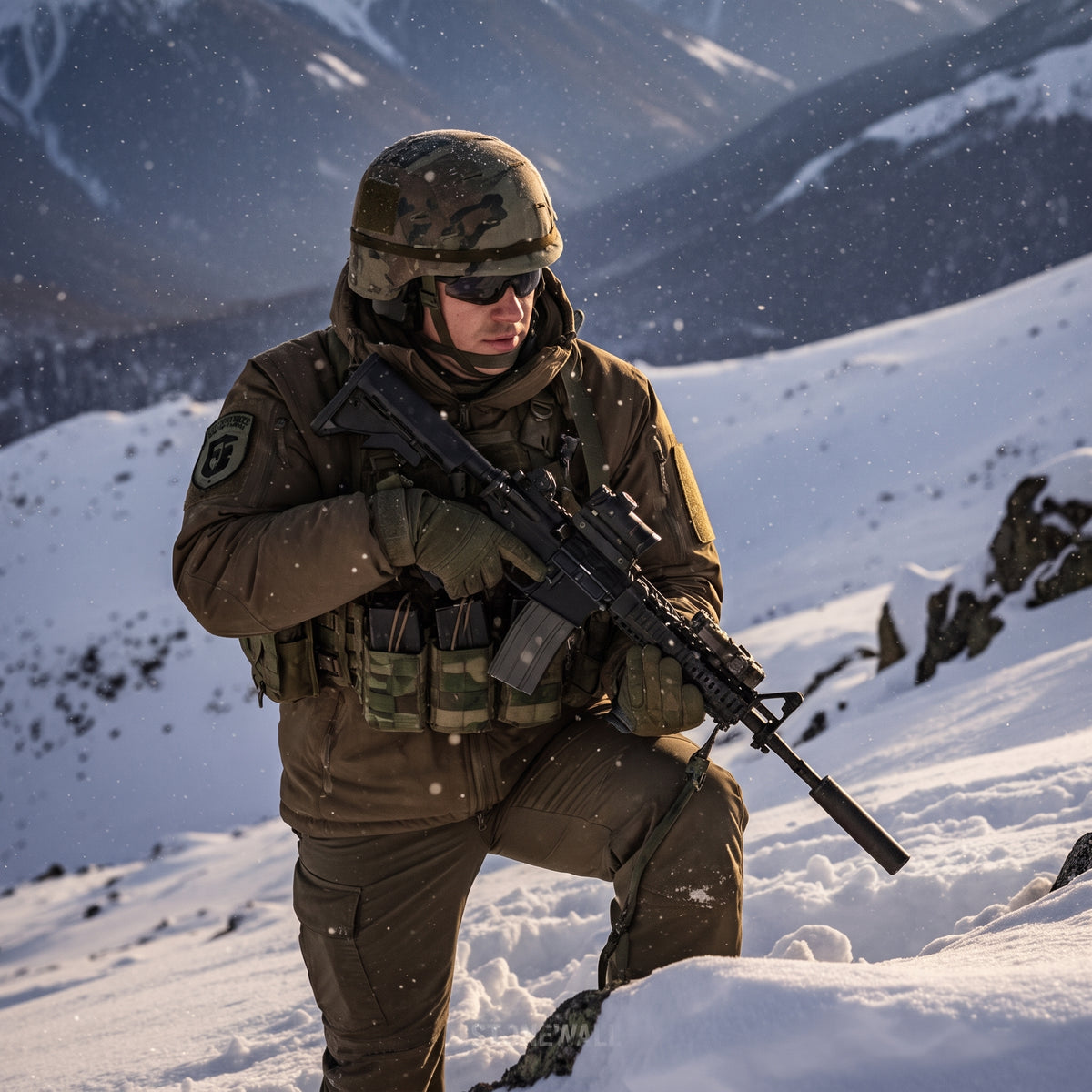 Men's Tactical Hooded Insulated Hardshell Jacket