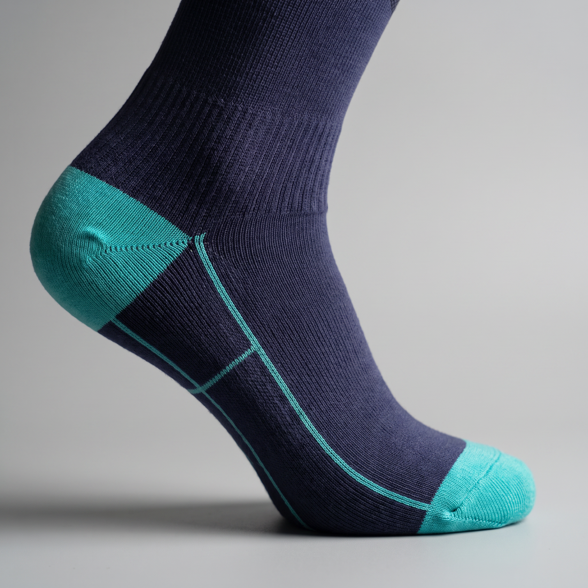 Men's Knee High Running Socks with Diamond Mesh Ventilation