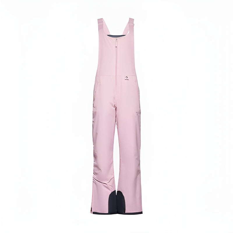 Women's Insulated Winter Bib Overalls with Adjustable Straps and Side Zippers