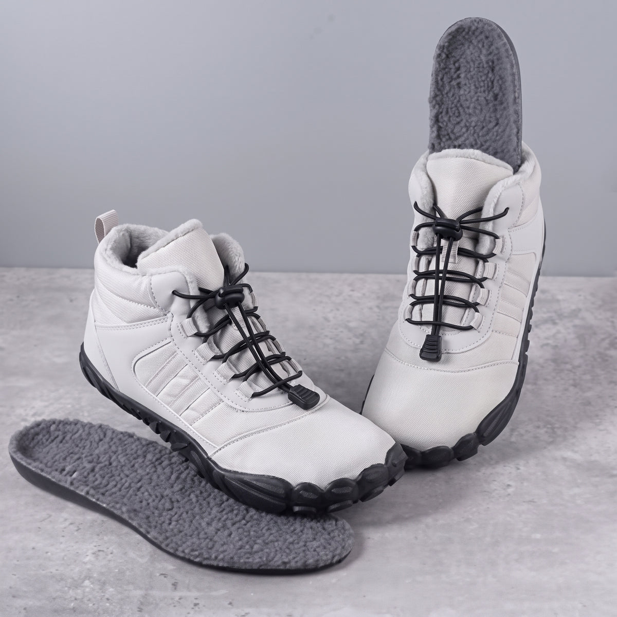 Unisex Winter Orthopedic Shoe Insoles with Warm Fleece Top and Shock Absorption