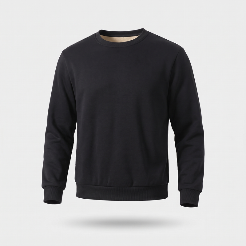 Men's Sherpa Lined Crew Neck Sweatshirt
