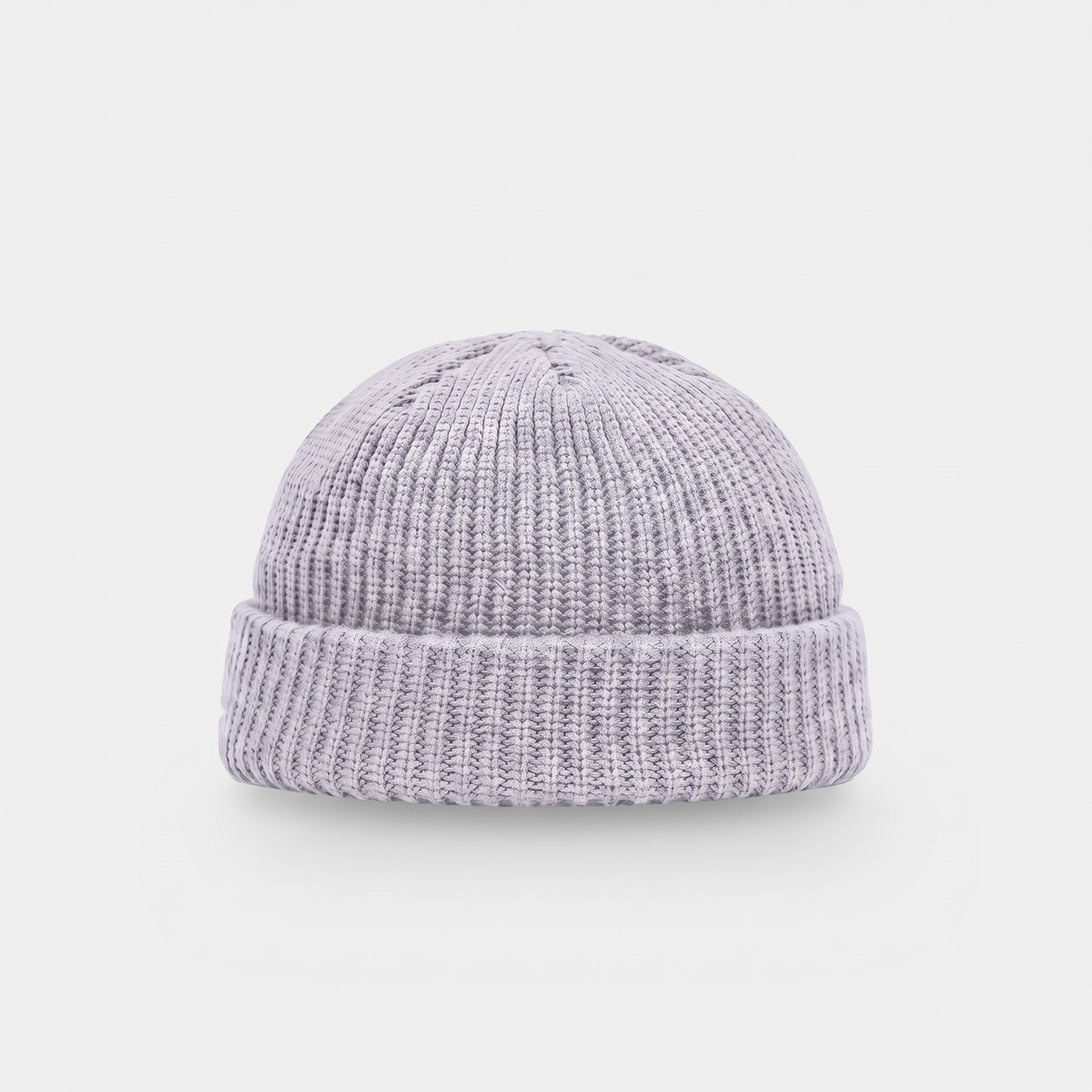 Men's Short Fisherman Beanie with Chunky Rib Knit
