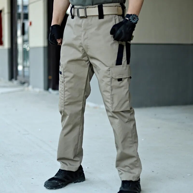 Men's Tactical Cargo Pants With Water Resistant Finish And Multi Pocket Layout