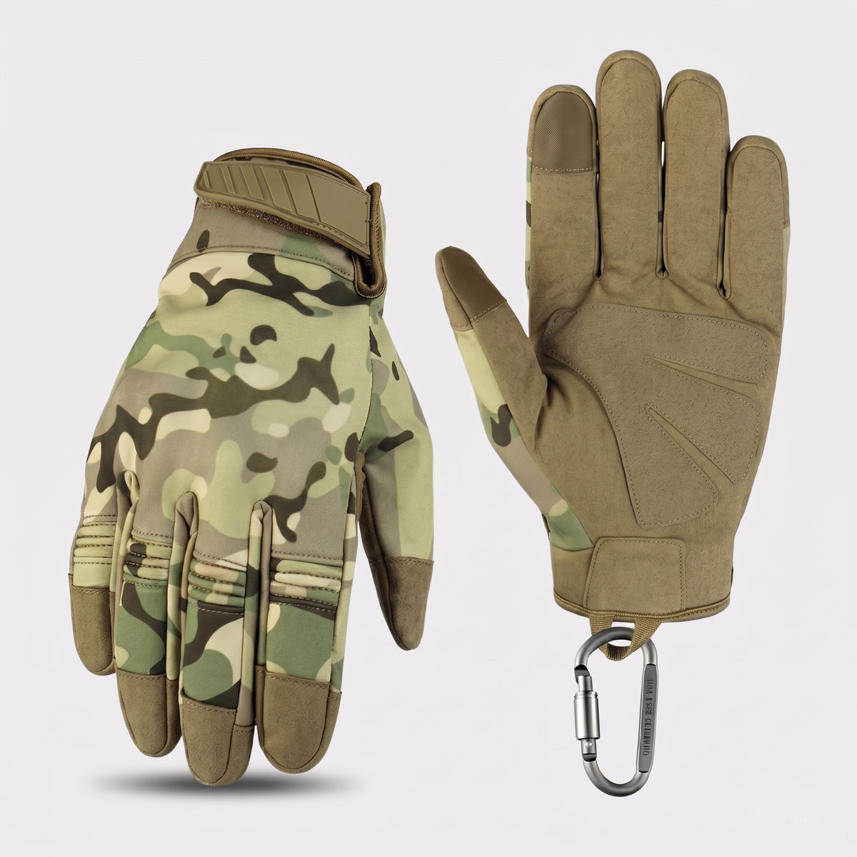 Men's Tactical Gloves with Touchscreen Fingers and Palm Grip Patches