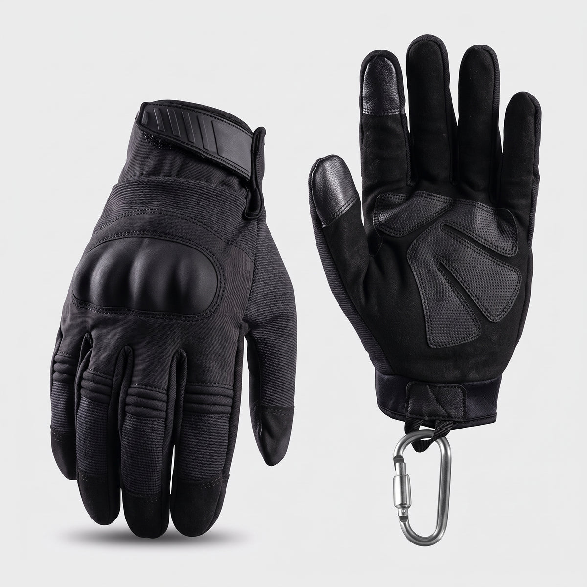 Men's Tactical Gloves with Touchscreen Fingers and Palm Grip Patches