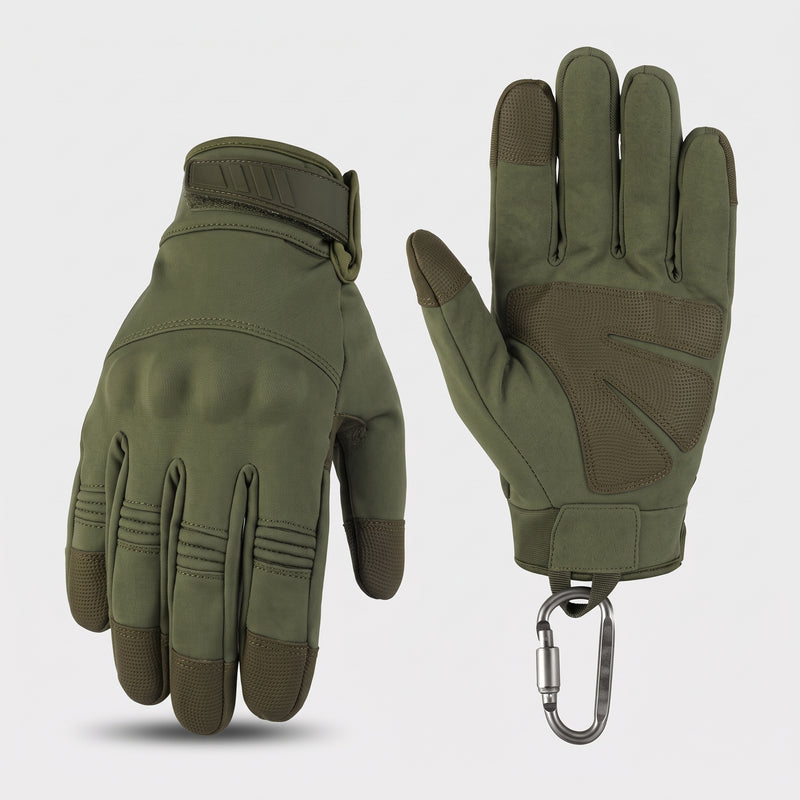 Men's Tactical Gloves with Touchscreen Fingers and Palm Grip Patches