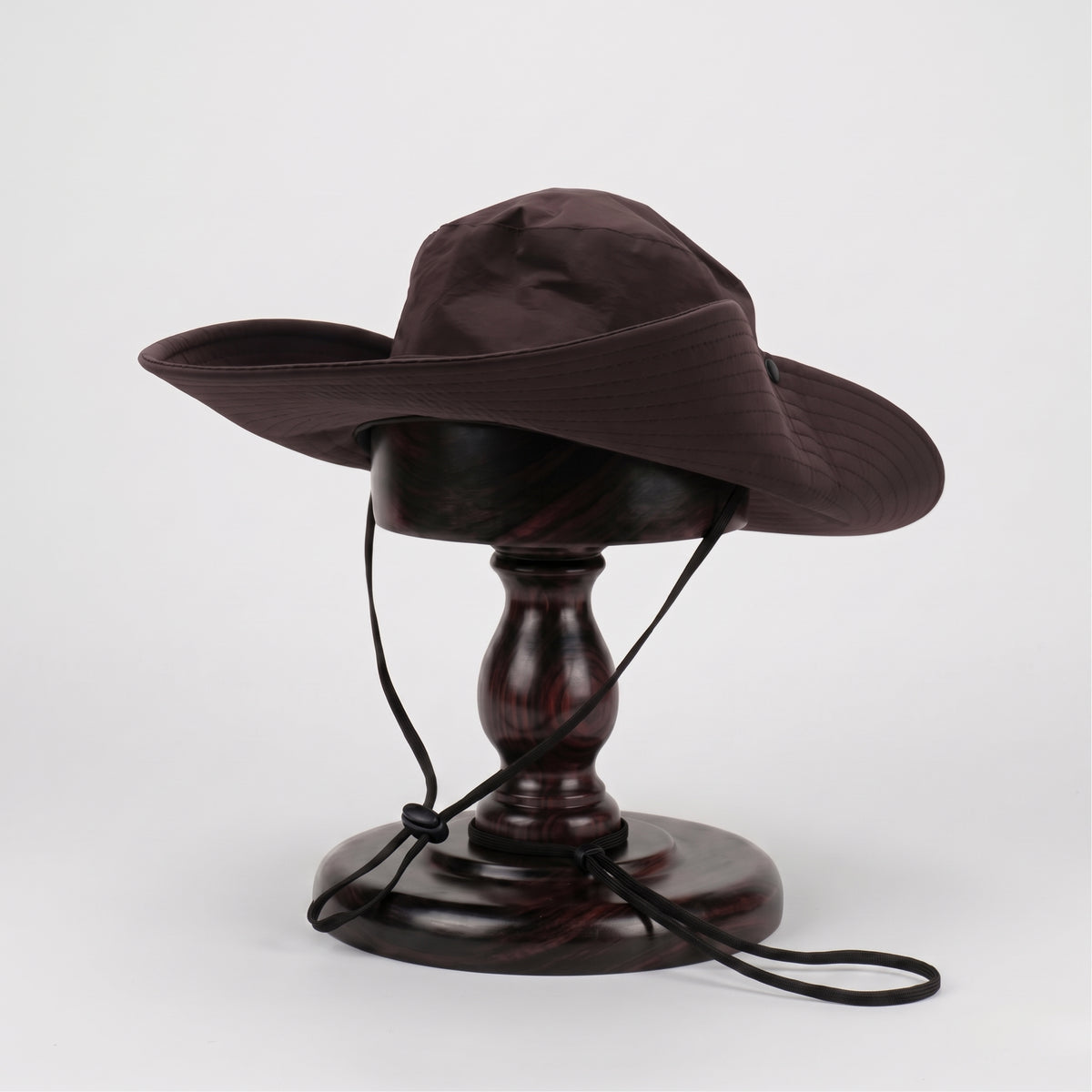 Men's Wide Brim Boonie Hat with Adjustable Chin Strap and Foldable Design