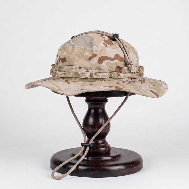 Men's Ventilated Tactical Boonie Hat with Adjustable Cord and Pocket