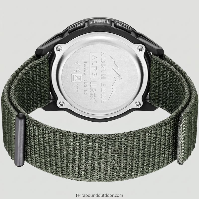 Men's Digital Sports Watch with Compass and Carbon Fiber Case