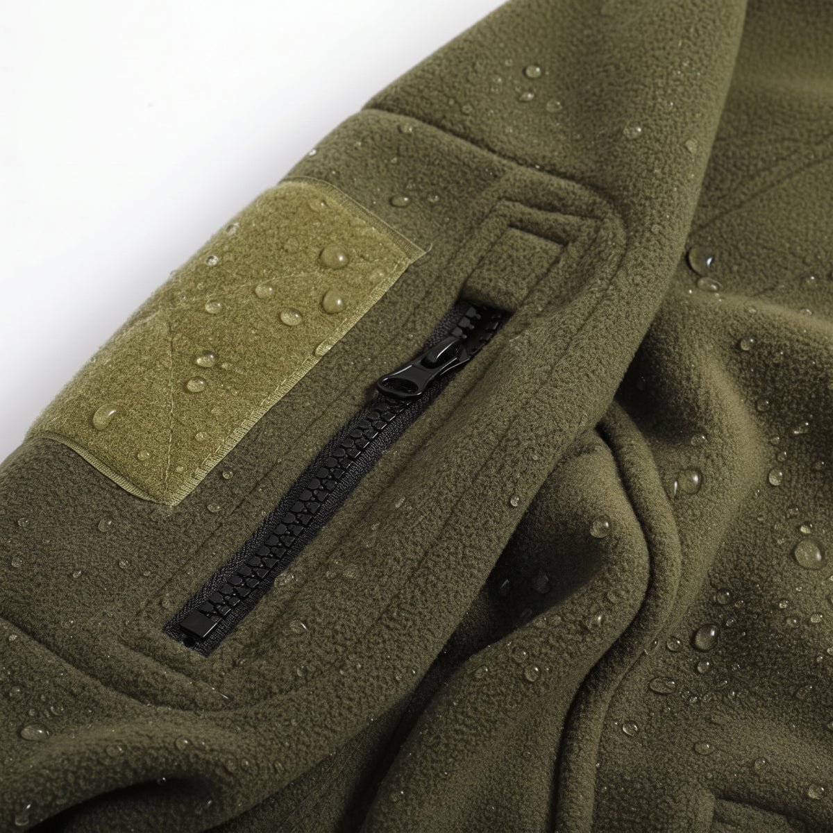 Men's Tactical Polar Fleece Jacket with Zip Pockets