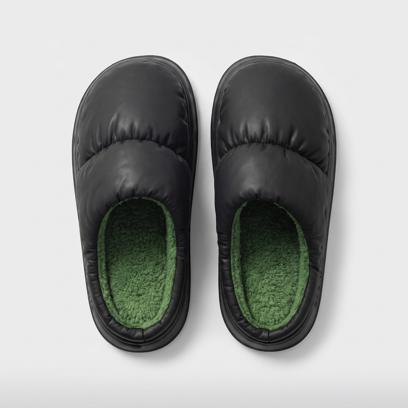 Men's Water Resistant Slip On Slippers with Fleece Lining