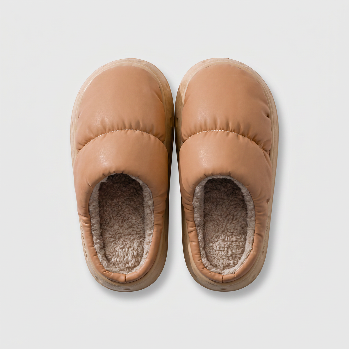 Women's Water Resistant Slip On House Slippers with Fleece Lining and EVA Sole