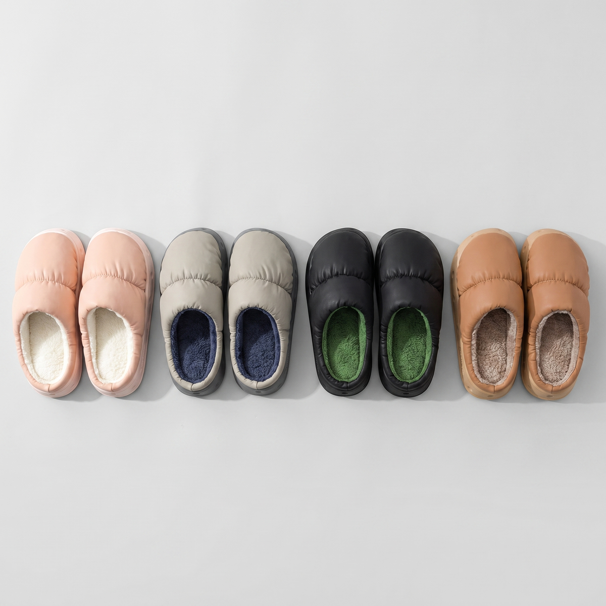 Women's Water Resistant Slip On House Slippers with Fleece Lining and EVA Sole
