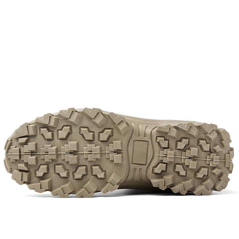 Men's High Top Tactical Boots with Non Slip Lug Sole and Lace Up