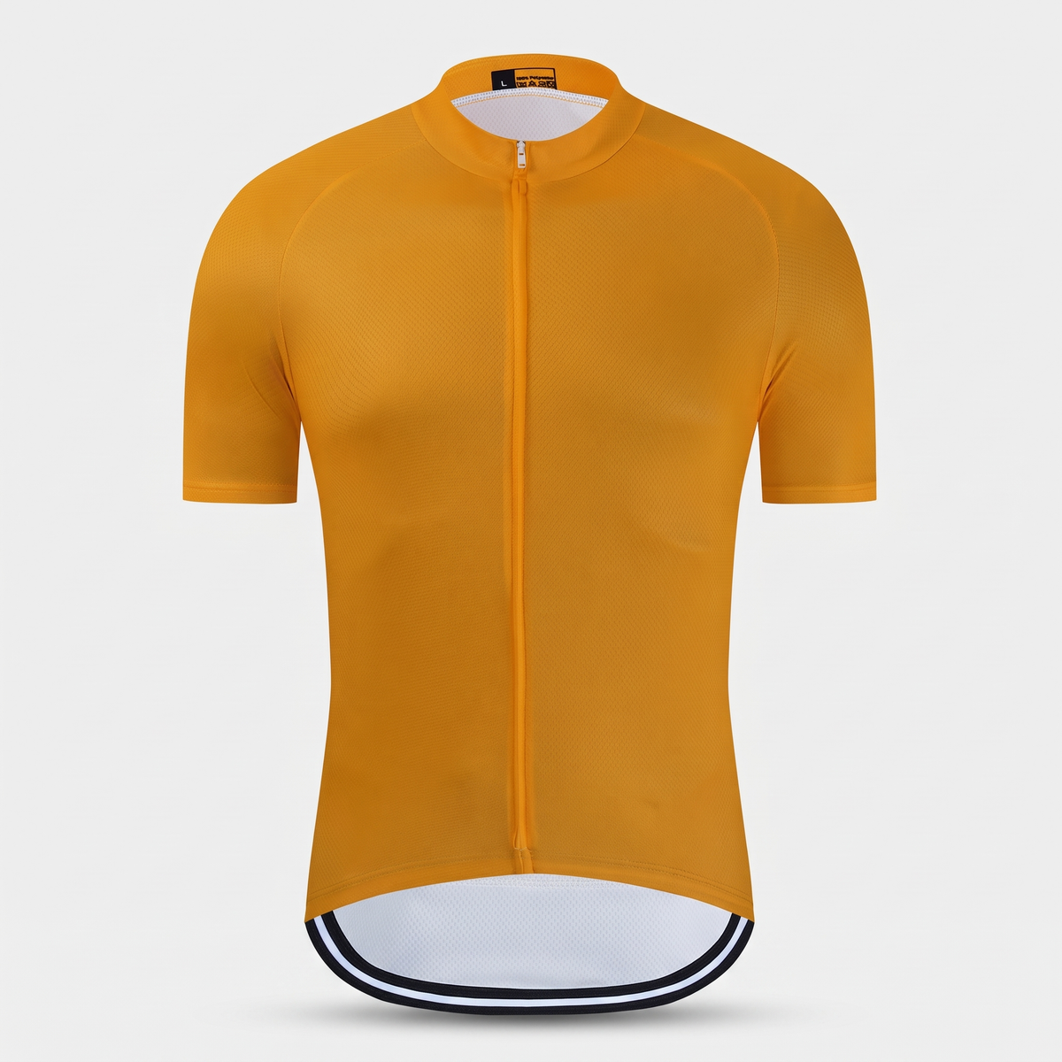 Men's Solid Color Cycling Jersey With Rear Pockets And Silicone Gripper Hem