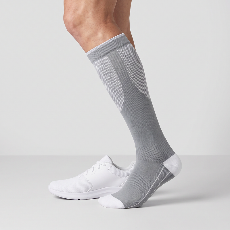 Men's Knee High Running Socks with Diamond Mesh Ventilation