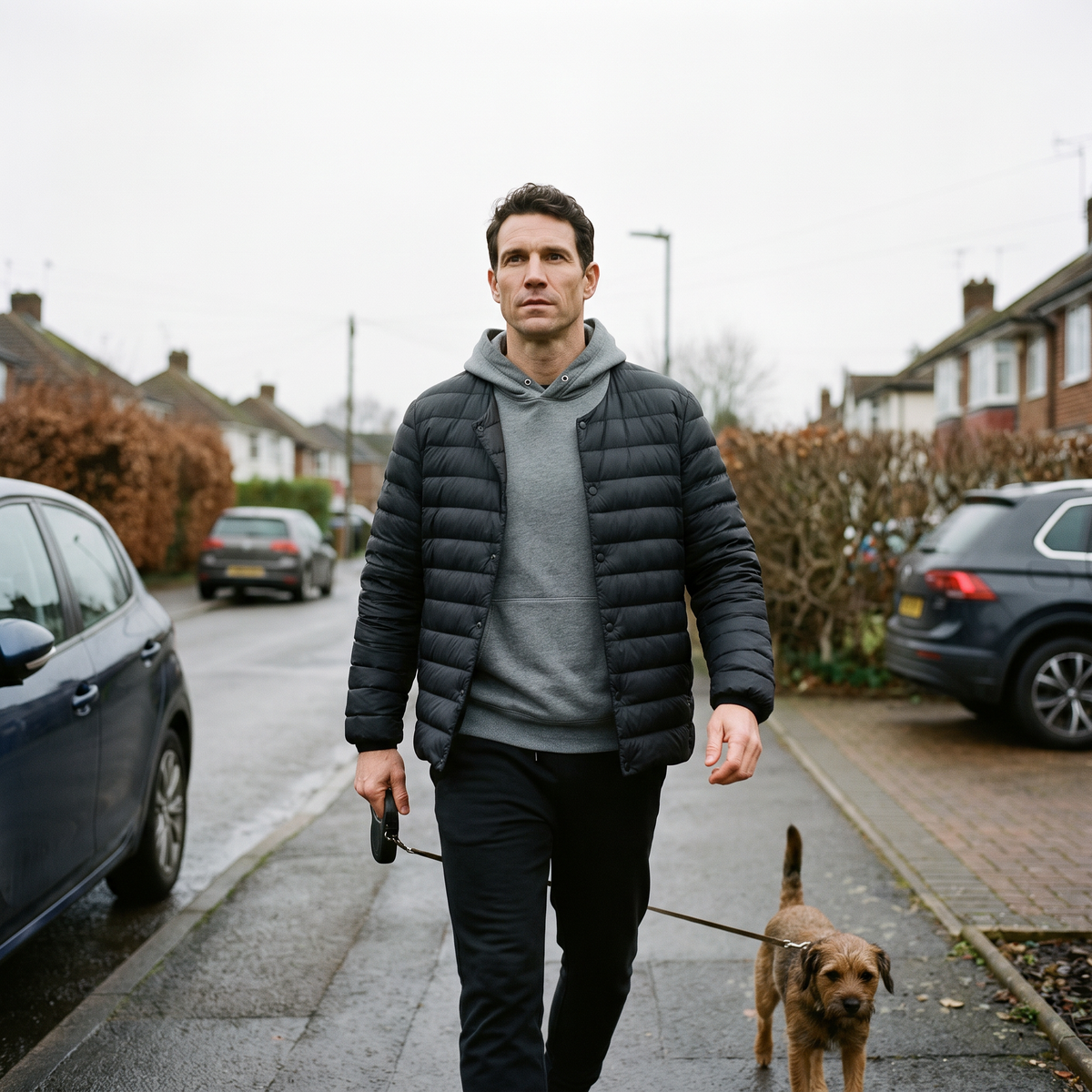 Men's Lightweight Down Jacket with Convertible Collar