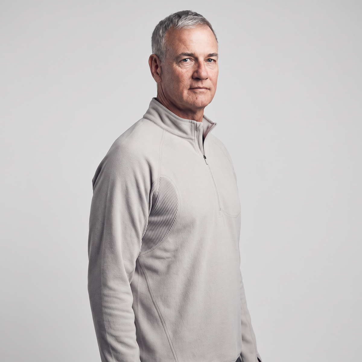 Men's Half Zip Fleece Pullover with Thumbhole Cuffs