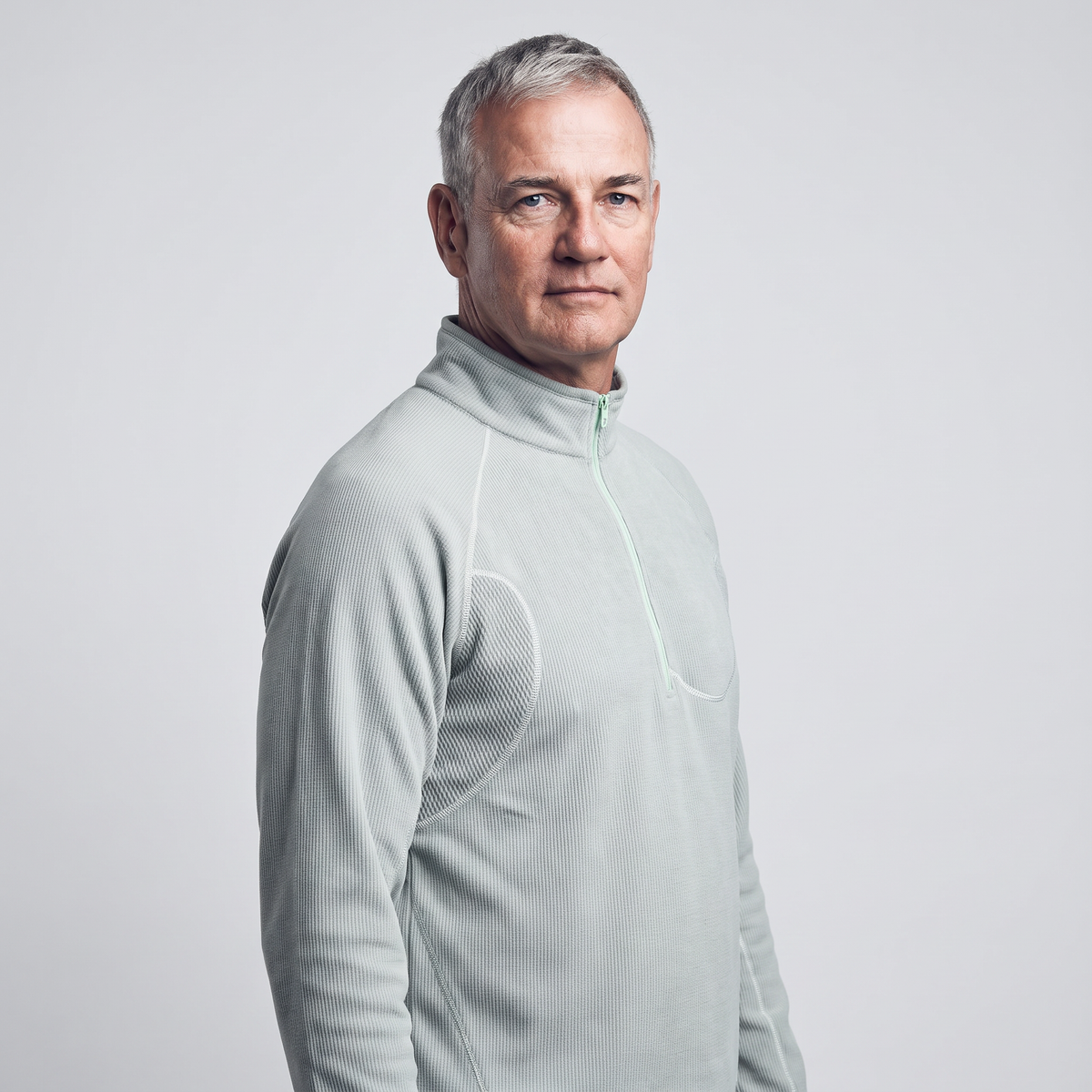 Men's Half Zip Fleece Pullover with Thumbhole Cuffs