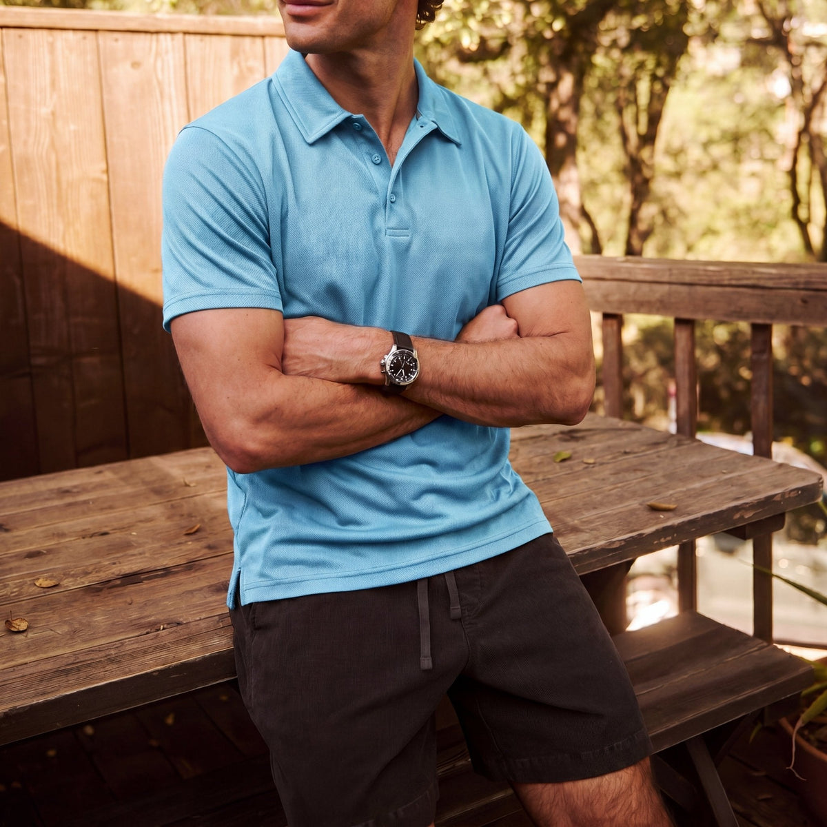 Men's Short Sleeve Quick Dry Performance Tactical Polo Shirt