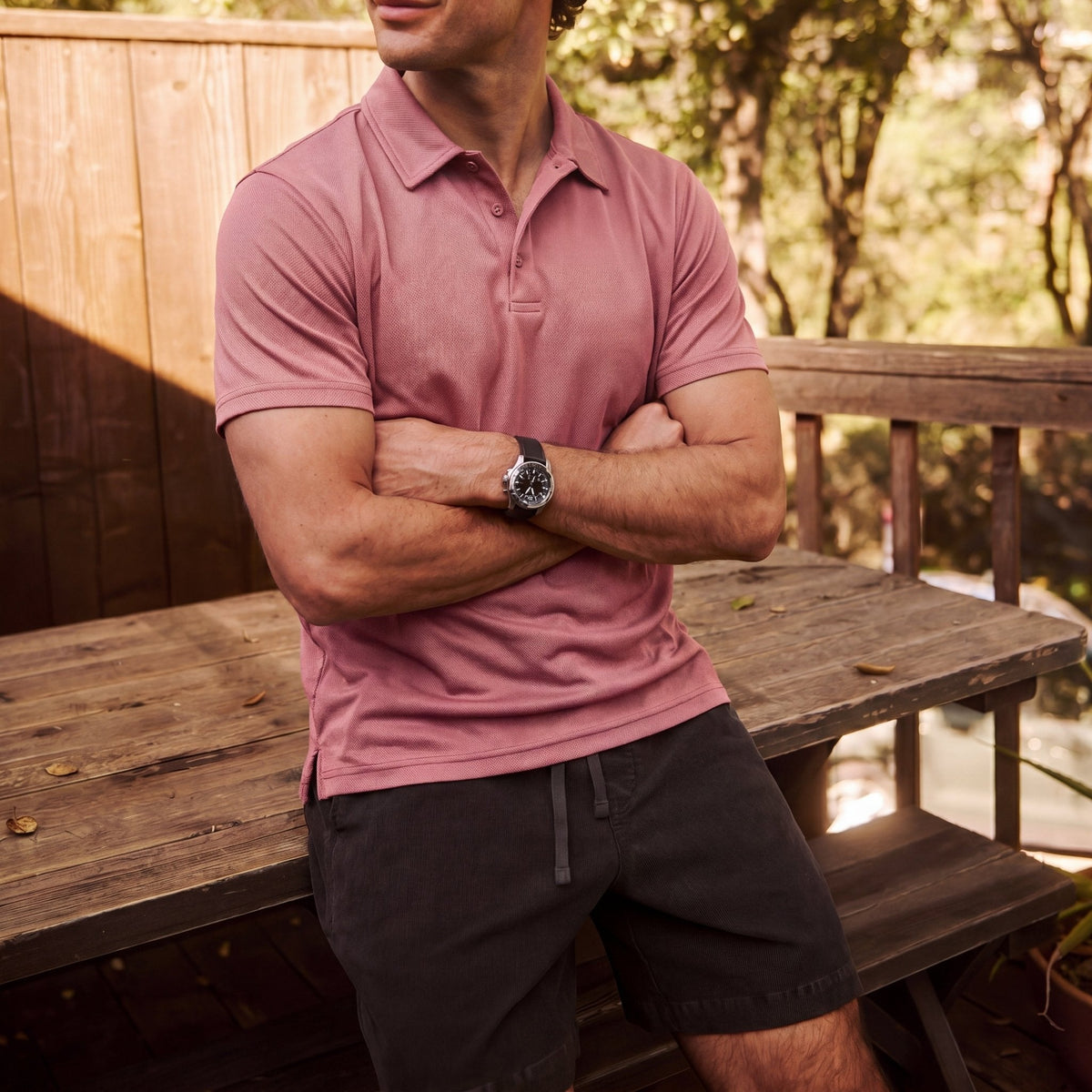 Men's Short Sleeve Quick Dry Performance Tactical Polo Shirt