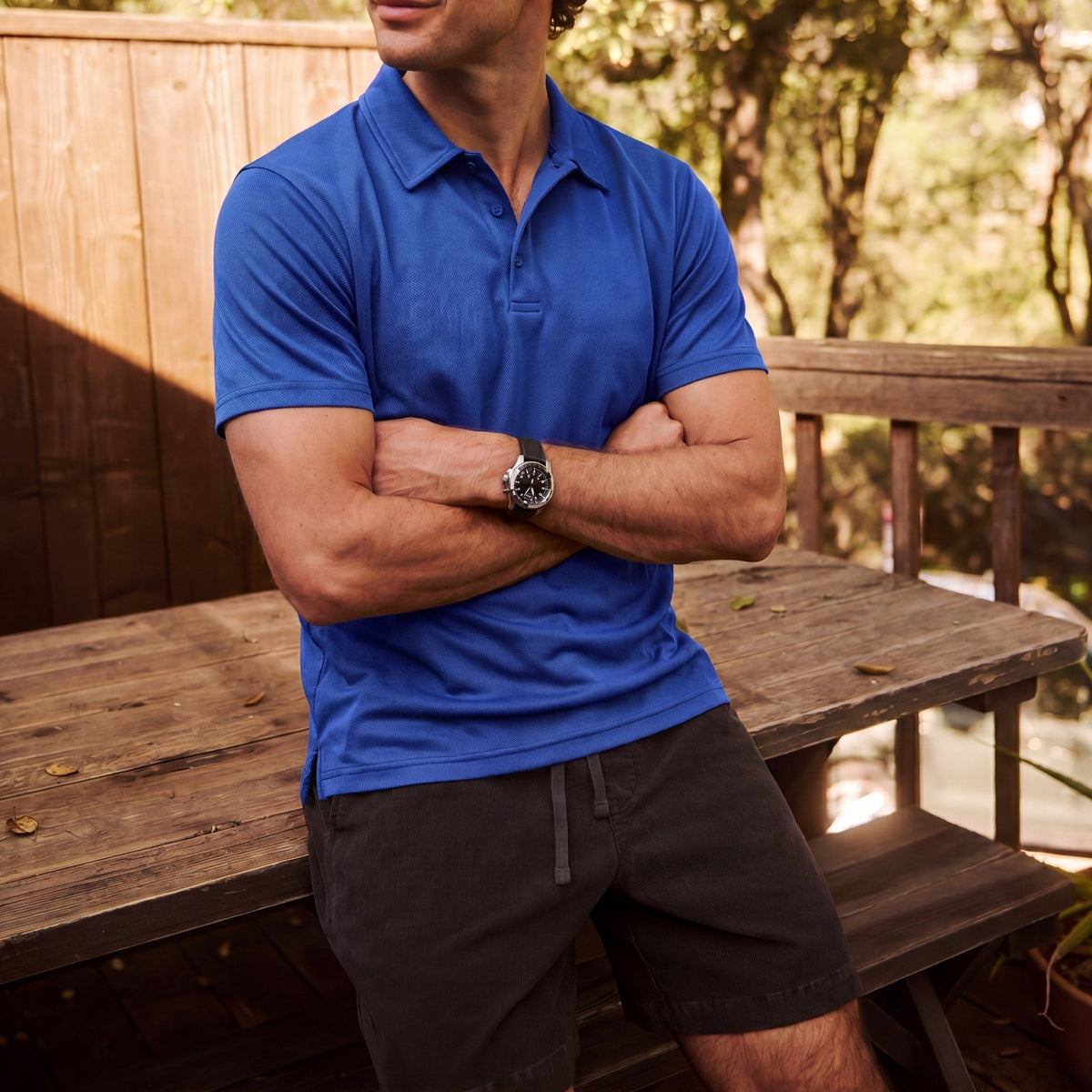 Men's Short Sleeve Quick Dry Performance Tactical Polo Shirt