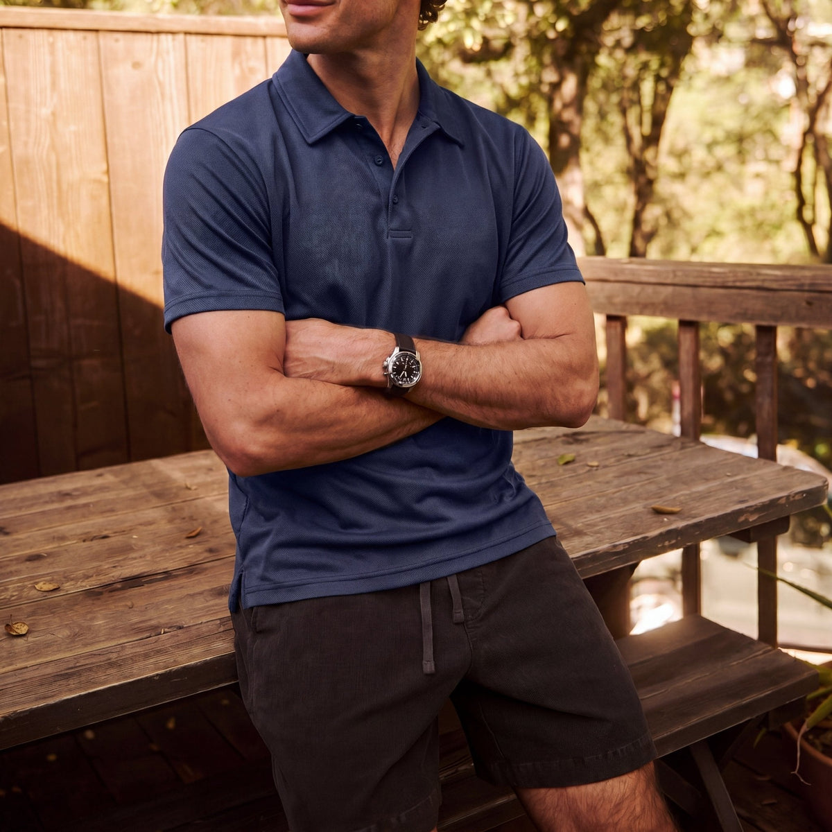 Men's Short Sleeve Quick Dry Performance Tactical Polo Shirt