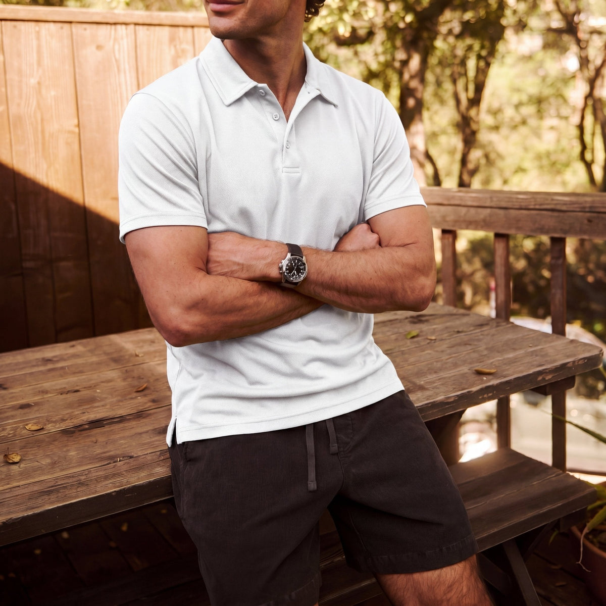 Men's Short Sleeve Quick Dry Performance Tactical Polo Shirt