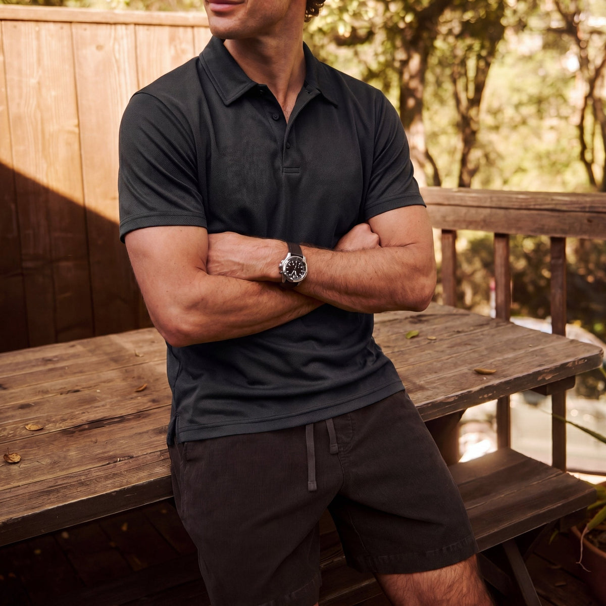 Men's Short Sleeve Quick Dry Performance Tactical Polo Shirt
