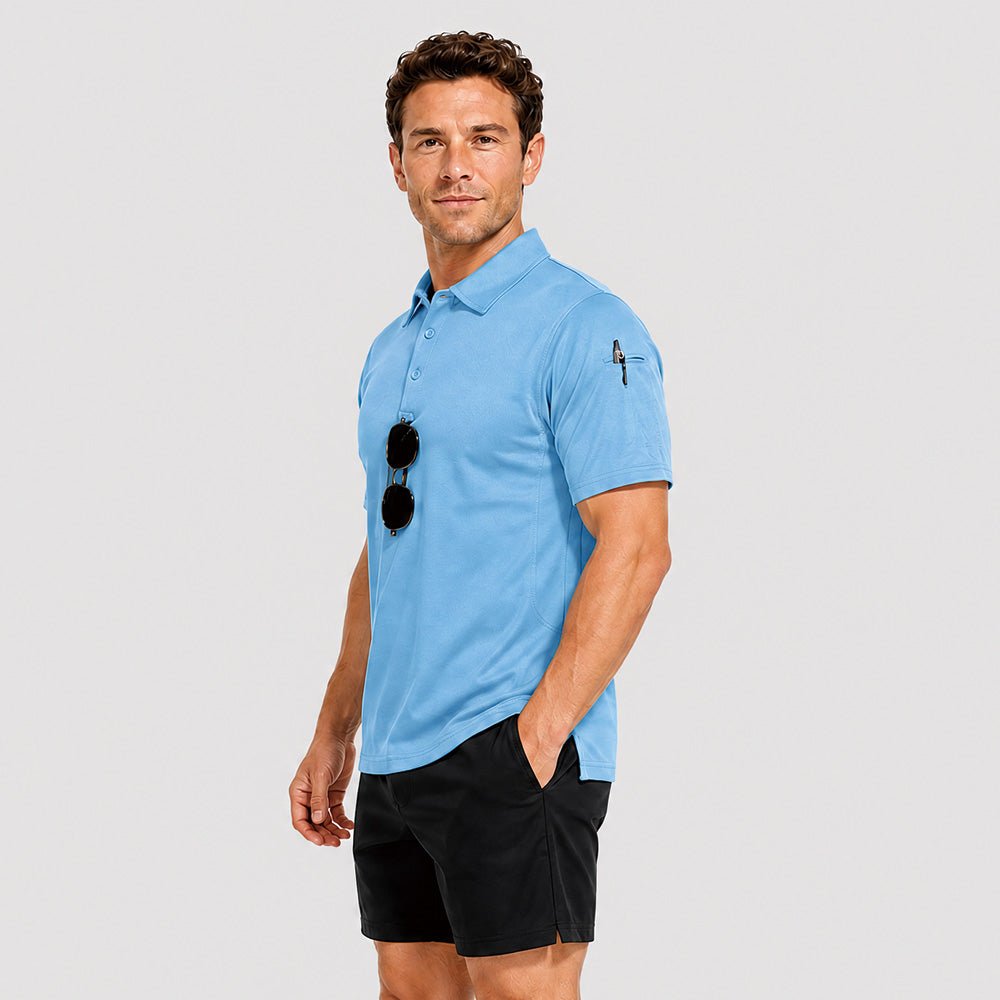 Men's Short Sleeve Quick Dry Performance Tactical Polo Shirt