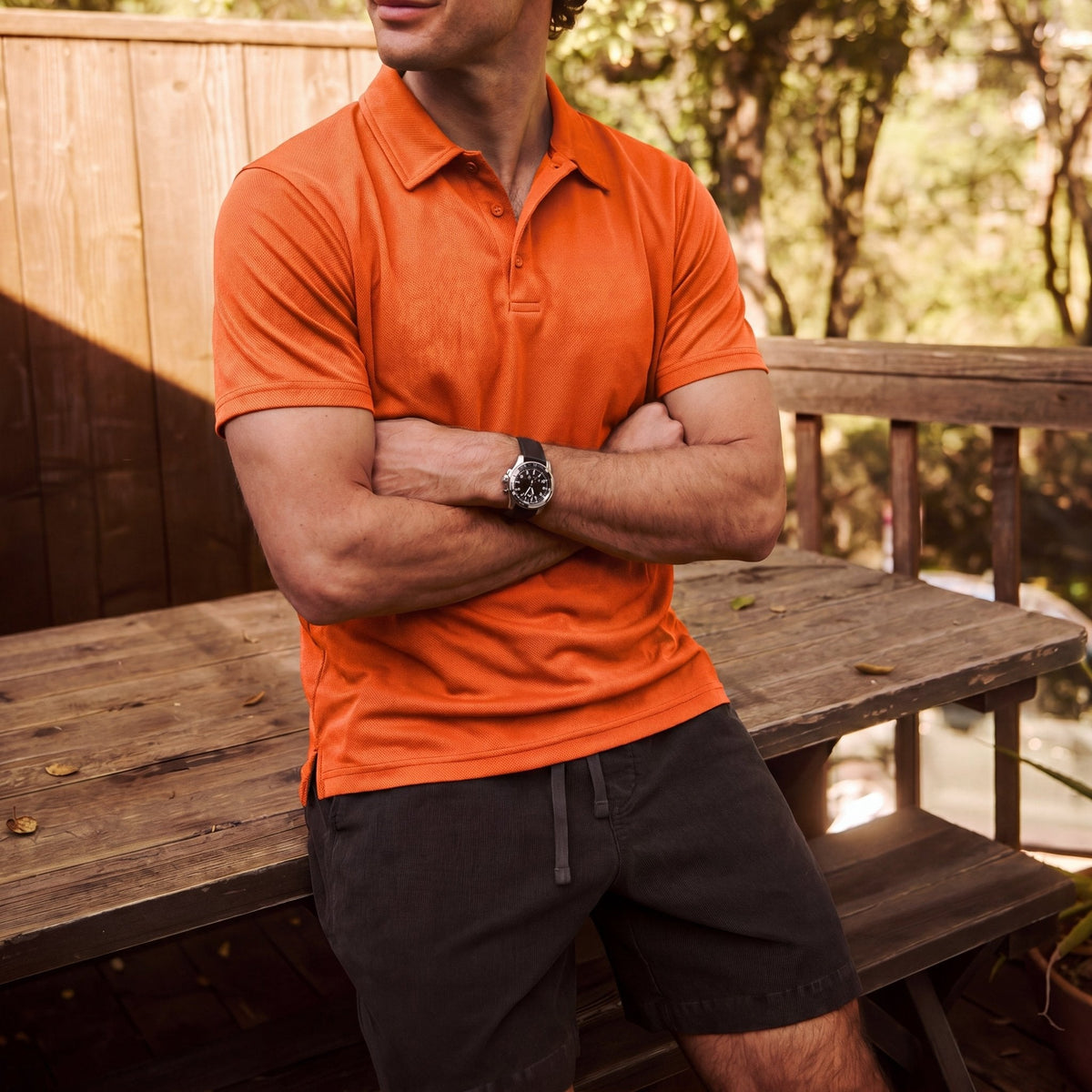 Men's Short Sleeve Quick Dry Performance Tactical Polo Shirt