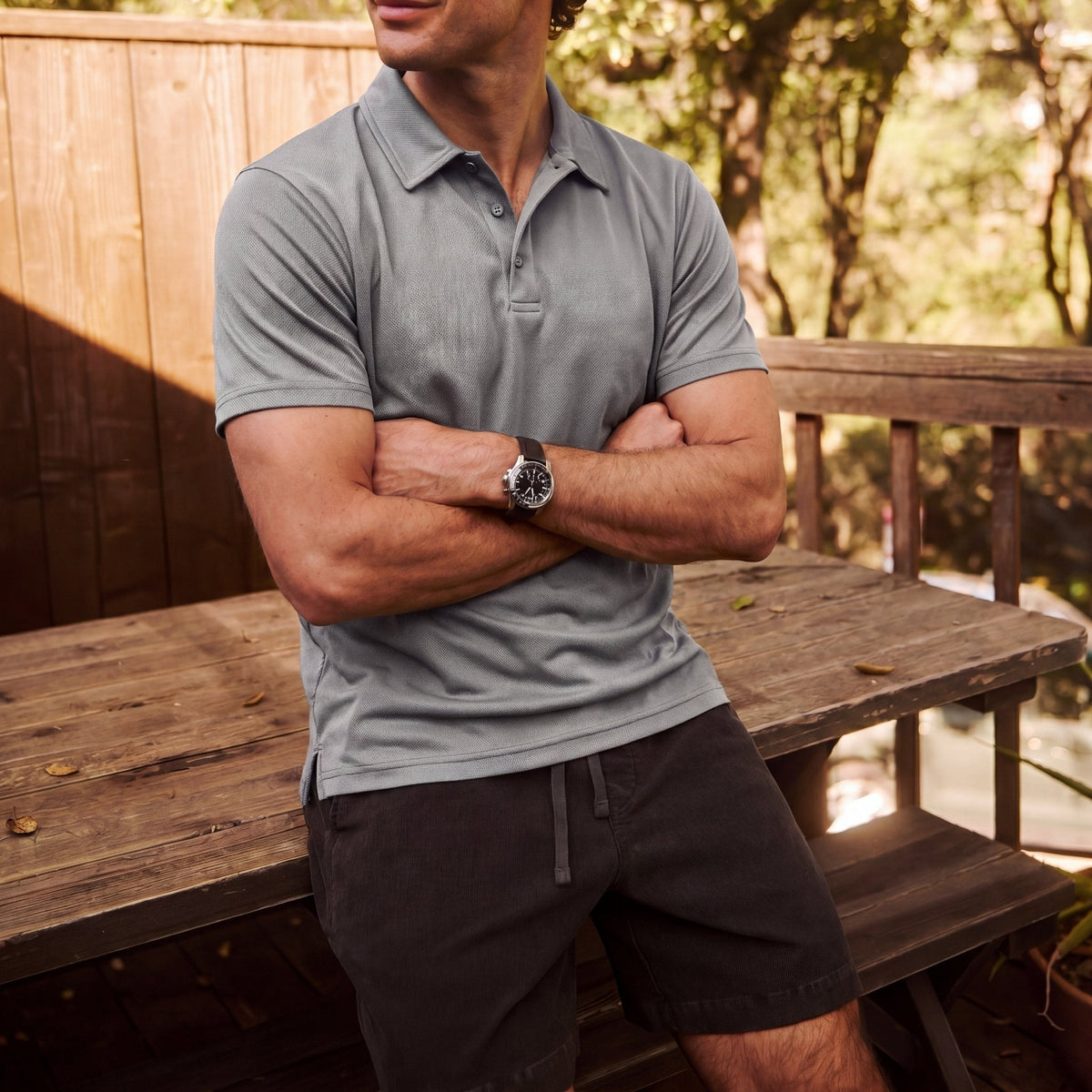 Men's Short Sleeve Quick Dry Performance Tactical Polo Shirt