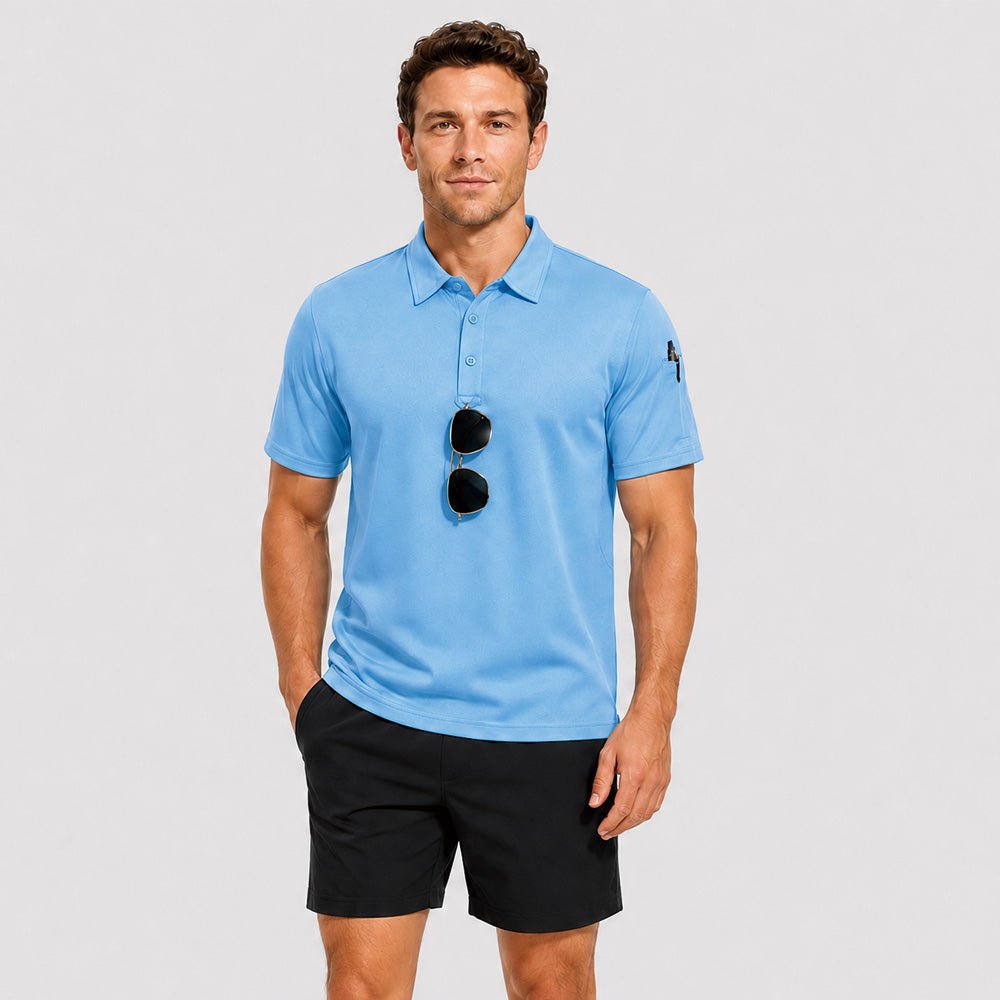 Men's Short Sleeve Quick Dry Performance Tactical Polo Shirt