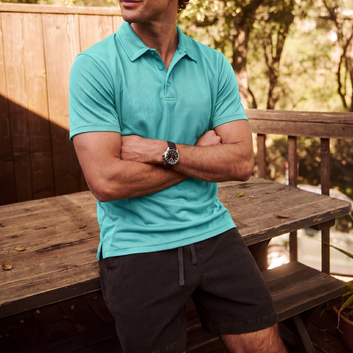 Men's Short Sleeve Quick Dry Performance Tactical Polo Shirt