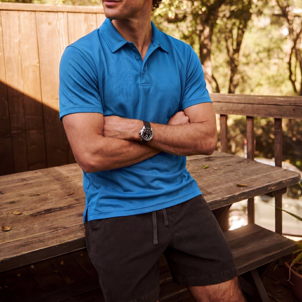Men's Short Sleeve Quick Dry Performance Tactical Polo Shirt