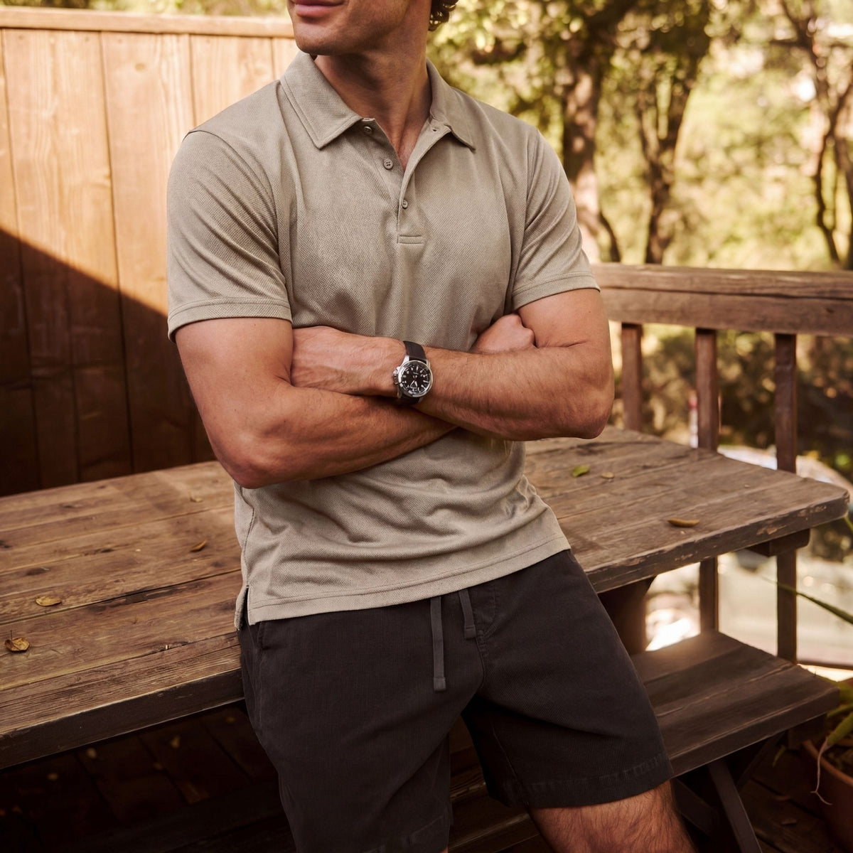 Men's Short Sleeve Quick Dry Performance Tactical Polo Shirt