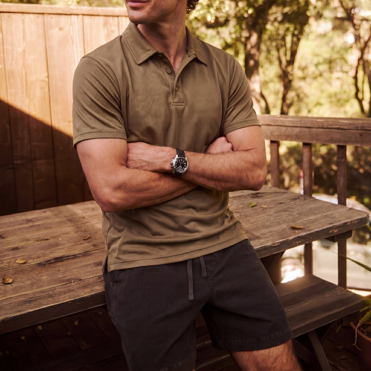 Men's Short Sleeve Quick Dry Performance Tactical Polo Shirt