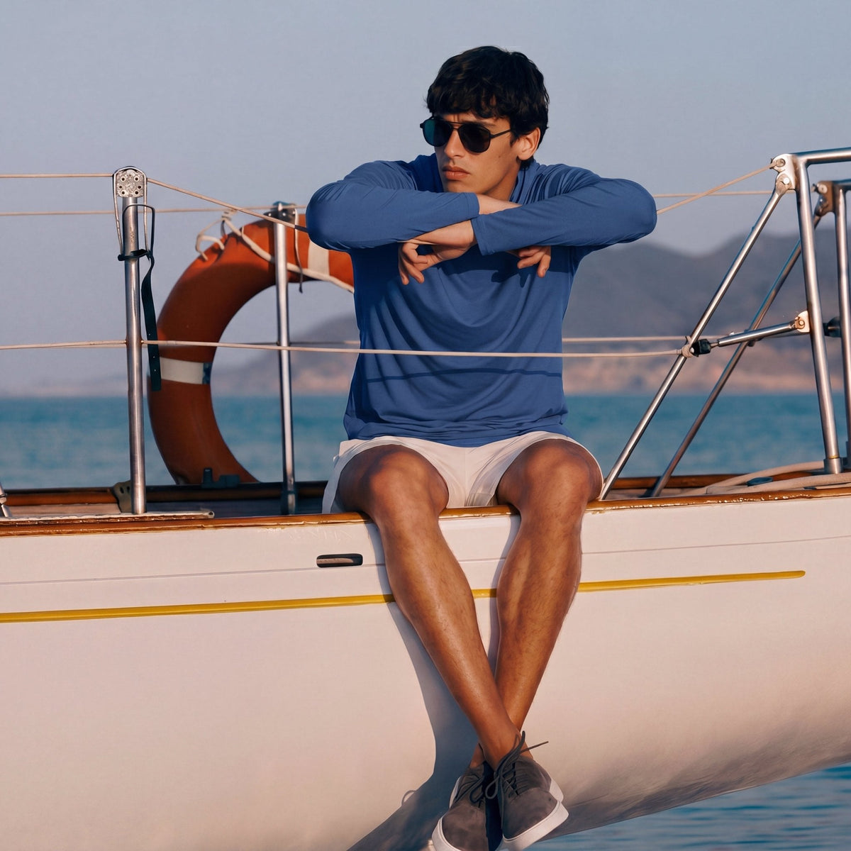Men's Sun Protection Hoodie with Long Sleeves for Fishing and Outdoor
